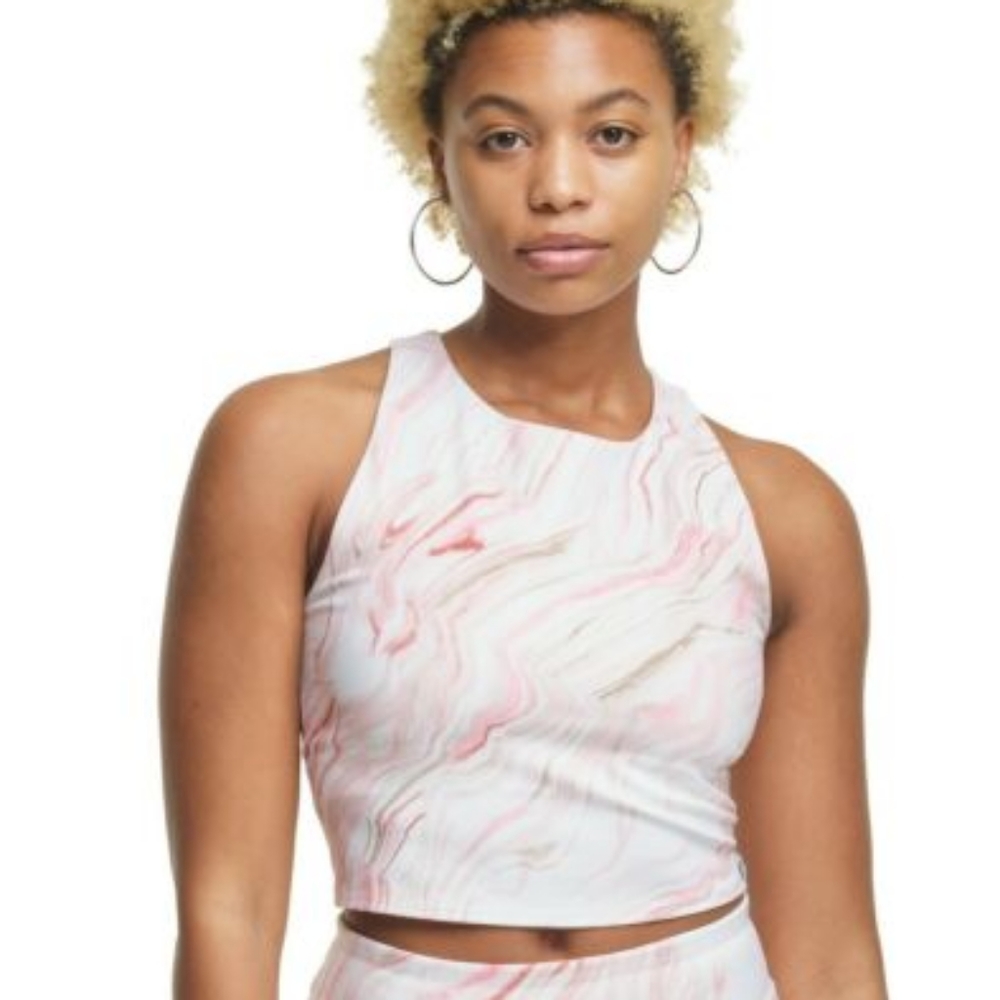 NWT Champion Eco Sculpt Print Crop Top
